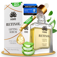 Retinol Serum 1% – Anti-Aging Serum mit Aloe Vera, Jojobaöl & Vitamin E, HIME®